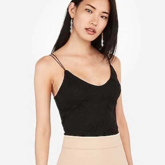 NWT Express Black Lace Strappy back tank L - Picture 4 of 7
